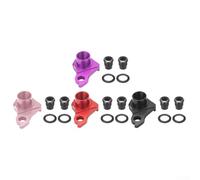 Patte de dérailleur arrière en aluminium pour VTT et vélo de route compatible UDH - 13 x 4,5 x 4 cm, 63 g, noir/rouge/violet/rose (rouge)