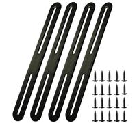 Patte de Fixation D'assemblage 360 x 24mm Pattes de FixationInox 4Pcs | Pattes D'assemblage Noir Épaisseur 2,8 mm Surface Brossée pour Réparation Connexion Fixations Meubles