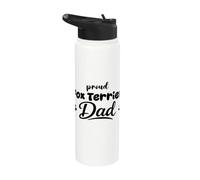 Patte De Papa De Chien Fier Fox Terrier Stainless Steel Insulated Water Bottle