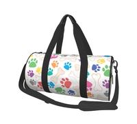 Patte et os de Chien, Sac de Voyage de Grande capacité, Sac à Main Rond, Sac de Voyage de Sport, fourre-Tout, Sac de Fitness