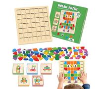 Pattern Blocks - Blocs de forme en bois pour - Bloc de géométrie éducatif pour l'école de classe - Jouet de construction créatif pour garçons et filles