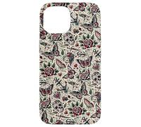 PATTERN DESIGNS ASZ - Vintage Tattoo Art Pattern Skulls Coque pour iPhone 15