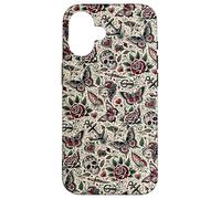 Pattern Designs ASZ - Vintage Tattoo Art Pattern Skulls Coque pour iPhone 16