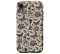 PATTERN DESIGNS ASZ - Vintage Tattoo Art Pattern Skulls Coque pour iPhone XR