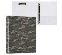 Pattern of Vector Lot de 200 classeurs à 3 anneaux en D Camouflage A4 pour enfants, fournitures scolaires, femmes, hommes