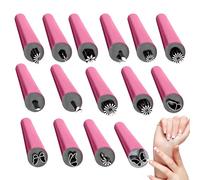 Patterned Nail Stamper Kit, Creative Patterned Nail Pens, Colorful Manicure Stamping Kits, Professional Nail Design Pens 5.51x0.39x0.39" for Nails Design, Beginner and Professional (15 Pieces)