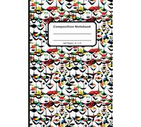 Patterns Composition Notebooks, 160 Pages, 6" x 9" , Ruled Paper, A Collage of Geometric Shapes Pattern Covers