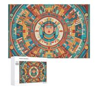 Patterns of Ancient Civilization Figures Puzzle pour adultes Puzzle en bois pour la fête des mères Puzzle de qualité supérieure avec design artistique unique, casse-tête stimulant, cadeau