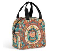 Patterns of Ancient Civilization Sac à déjeuner pour homme et femme, sac fourre-tout isotherme portable avec poignée, étanche, réutilisable, pour le travail, le pique-nique, les voyages
