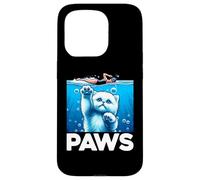 Pattes Amusantes pour Les Amoureux des Requins et des Chats Coque pour iPhone 15 Pro