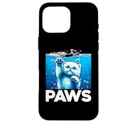 Pattes Amusantes pour Les Amoureux des Requins et des Chats Coque pour iPhone 16 Pro Max