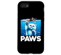 Pattes Amusantes pour Les Amoureux des Requins et des Chats Coque pour iPhone SE (2020) / 7/8