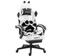 Pattes de chat repose-pieds assise sans ailes noir/blanc