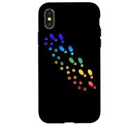 Pattes de Chien Arc-en-Ciel pour Les Amoureux des Chiens Coque pour iPhone X/XS