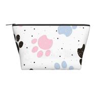 Pattes de Chiens colorées dessinées à la Main, Trousse de Toilette Trousse de Maquillage Sac à cosmétiques Trousse de Toilette de Voyage Portable