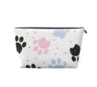 Pattes de Chiens colorées dessinées à la Main, Trousse de Toilette Trousse de Maquillage Sac à cosmétiques Trousse de Toilette de Voyage Portable
