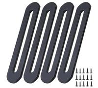 Pattes de Fixations 155 x 19mm Patte de Fixation Noir en Acier Inoxydable Pattes D'assemblage pour Réparation Connexion Fixations Meubles 4PCS (4, 155*19mm)