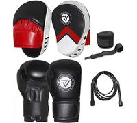 Pattes de Frappe et Gant de Boxe en Cuir Rex + Bandages pour Les Mains et Corde à Sauter gratuits