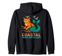 Pattes et Griffes de la côte, Joli Motif de sirène de Plage Sweat à Capuche