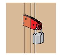 Pattes porte-cadenas - Décor : Zingué - Dimensions : 75 x 36 x 2,5 - Matériau : Acier - Version : Droite - ITAR