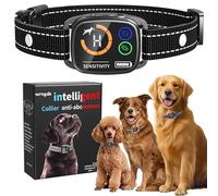 PatteSage Collier Anti aboiement Chien, Collier Electrique pour Chien 6 Niveaux de Sensibilité, Modes Son/Vibration/Vibration Forte Rechargeable, Étanche IP67 pour Petit Moyen Grand Chiens - Noir