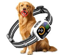 PatteSage Collier Anti aboiement Chien, Collier Electrique pour Chien 6 Niveaux de Sensibilité, Modes Son/Vibration/Vibration Forte Rechargeable, Étanche IP67 pour Petit Moyen Grand Chiens - Blanc