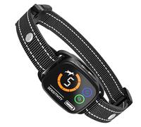 PatteSage Collier Anti Aboiement Chiens, Collier Electrique, Modes Son/Vibration/Vibration Forte, Détection Intelligente des Aboiements, Étanche IP67, Rechargeable pour Gros Petit Chiens - Blanc