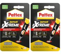 Pattex 100% Repair Extreme- Colle multi-matériaux ultra résistante en gel- tube 8 gr (Lot de 2)
