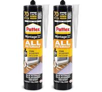 Pattex 1828610 Colle de montage "Tous les matériaux" 450 g, Blanc (Lot de 2)