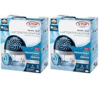 Pattex 2160520 Déshumidificateur "Aero 360°", Noir/transparent (Lot de 2)