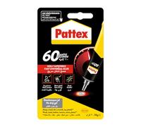 Pattex Adhésif universel pour 60 secondes, adhésif multi-usages pour réparations domestiques, adhésif rapide de 60 secondes, adhésif puissant pour différents matériaux, 1 tube de 20 g