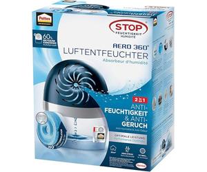 Pattex AERO 360º Déshumidificateur d'air ambiant rechargeable, ultra-absorbant, aide à éviter la condensation, les odeurs de moisissure et de pourriture, 1 appareil y compris 1 recharge de 450 g