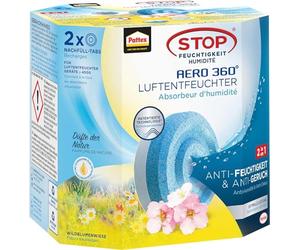 Pattex Aero 360° Wildblumenwiese Tabs Nachfüllpack, réduisent l'humidité et Les Mauvaises odeurs, recharges pour Le déshumidificateur Aero 360°, Pack de 2 (2x450g)