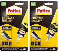 Pattex Colle contact type néoprène- Formule Liquide tous matériaux- tube 50 gr (Lot de 2)