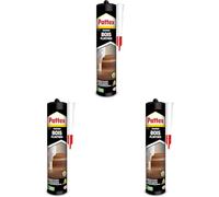 PATTEX Colle de fixation sans solvant, Colle acrylique ultra-puissante - Bois Plinthes, cartouche de 380g (Lot de 3)