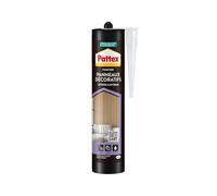 Pattex Colle Fixation Panneaux Décoratifs (cartouche 470 g) - fixation multi-matériaux, résistante ultra forte