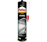 PATTEX Colle Fixation Verre , mastic de fixation pour éléments transparents, colle et jointe- Cartouche 300 gr