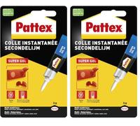 Pattex Colle forte instantanée formule gel- tube de 3gr, Transparente (Lot de 2)