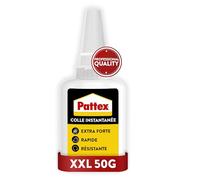 Pattex Colle Instantanée Extra Forte 50 g - Colle cyanoacrylate multi-matériaux pour plastique, métal, céramique, bois - Glue extra forte à séchage rapide pour une précision professionnelle
