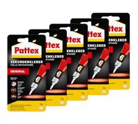 Pattex Colle instantanée liquide, passe au lave-vaisselle, pour de nombreuses réparations instantanées, séchage rapide, 5 x 3 g