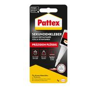 Pattex colle instantanée précision, super colle pour un collage précis sans goutter, colle liquide à séchage rapide, résistante au lave-vaisselle, 1x flacon de 5 g