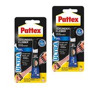 Pattex Colle instantanée Ultra Gel, 2X 3 g Super Colle Extra Forte & Flexible, Colle de réparation résistante aux Chocs & à l'eau avec consistance de Gel pour p. ex. Le Caoutchouc, Le Cuir, Le Bois