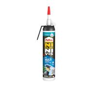 Pattex - Colle Ni Clou Ni Vis Résiste à l'Eau (MSP de 326 g) - Colle de fixation à maintien immédiat pour intérieur & extérieur - Mastic blanc résistant à l’eau, flexible et repositionnable