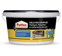 PATTEX Colle sols souples plastiques, moquettes et revêtements naturels - adhérence renforcée, formule sans solvant - Seau 6 kg