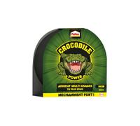 Pattex Crocodile Power | Adhésif Multi-Usages Noir (rouleau de 20 m) - Ruban adhésif extra fort résistant à l'eau - Rouleau adhésif pour maintien durable