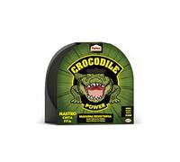 Pattex Crocodile Power Ruban adhésif double épaisseur avec fort pouvoir de collage, ruban isolant multi-matériaux, noir, 1 x 30 ml