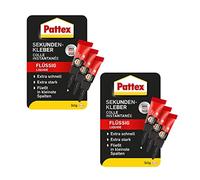 Pattex instantanée Liquide Mini Trio, 6 Tubes Pratiques de 1 g chacun Super résistante au Lave-Vaisselle, Colle incolore à séchage Rapide, 9H PSMT3X St