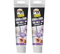 Pattex Millechiodi Attache & Détache, Adhésif de montage solide, colle forte attache tout pour étagères, étagères et cintres muraux, adhésif fort facilement amovible, 1 tube de 44 g (Lot de 2)