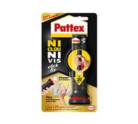 Pattex Ni Clou Ni Vis Click & Fix, colle de fixation sous forme d'applicateur pré-dosé, jusqu'à 20 doses, colle rapide sur tous matériaux, colle blanche, 30 g