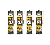 Pattex Ni Clou Ni Vis | Extra Fort & Rapide (cartouche de 380 g) - de fixation à maintien immédiat - rapide pour usage intérieur - blanche surpuissante (Lot de 4)
